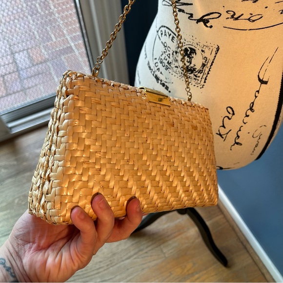 Vanessa Wicker clutch crossbody bag - Picture 4 of 14